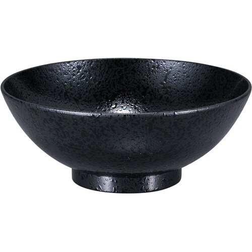 A4.8寸 七草飯椀 黒石目 33024