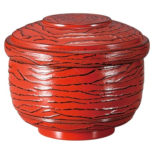 荒波飯器(蓋親)朱研出し内黒セット 30