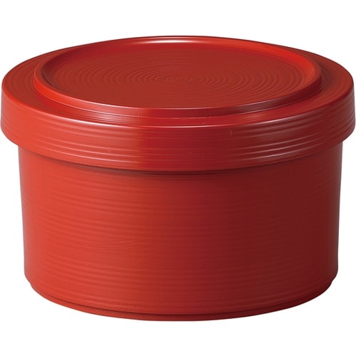 TAミニロクロ目飯器 朱(内黒) 300