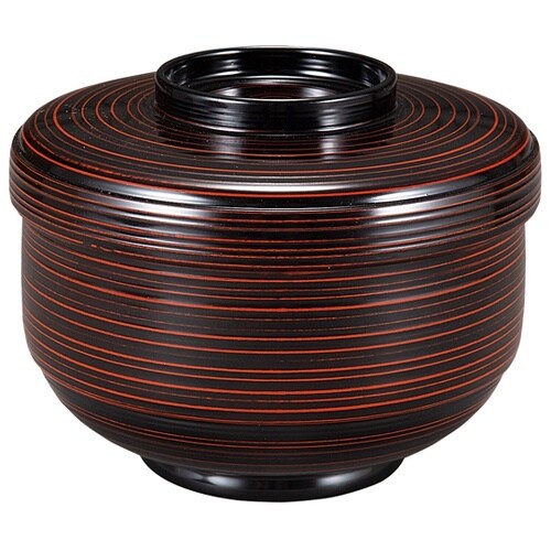 耐熱 φ乱筋飯器 曙内朱 3004604