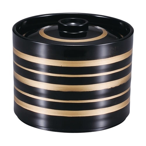 お好み椀(B)黒/金帯(内黒) 3302