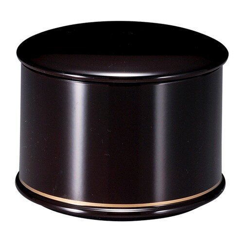 TA縁高飯器 黒金ライン(内黒)(蓋親)