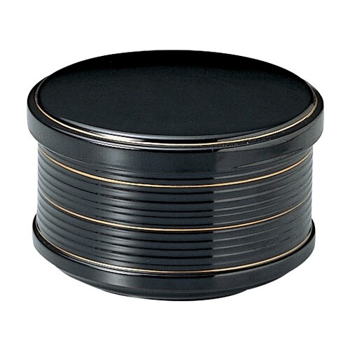 ABS多用飯器(小)(蓋親)黒金ライン内