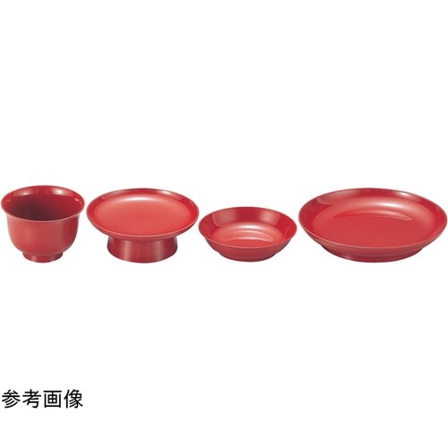 6寸 大皿 朱2度塗 35051170