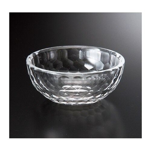 AC φ80鉢 亀甲カット 透明(全面塗