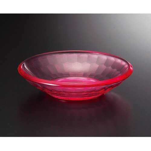 AC φ97皿 亀甲カット レッド(全面