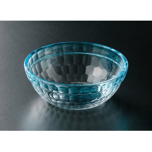 PCT φ113 亀甲重ね丸鉢 ブルー