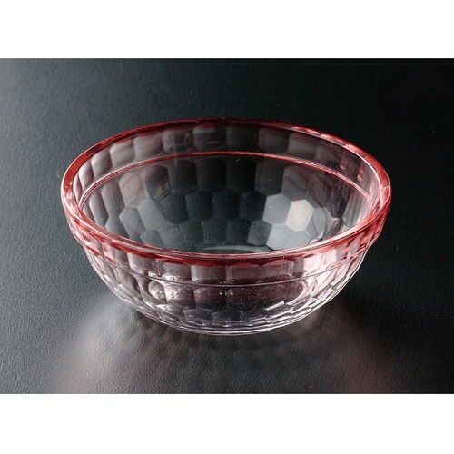 PCT φ113 亀甲重ね丸鉢 レッド