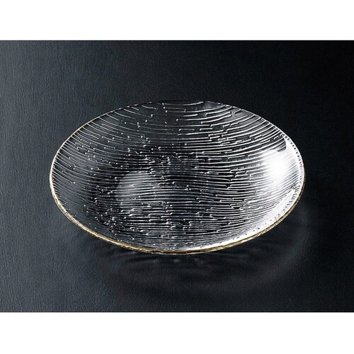 φ150プレート 透明/縁金 80116