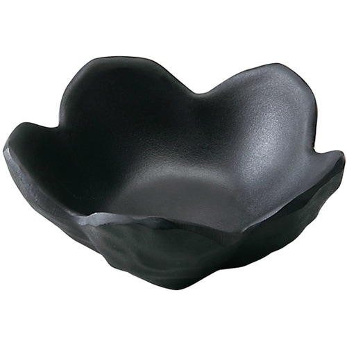 メラミン 花びら(九)黒マット 8030