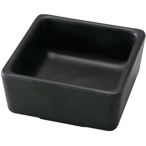 メラミン 角鉢(九)黒マット 80304
