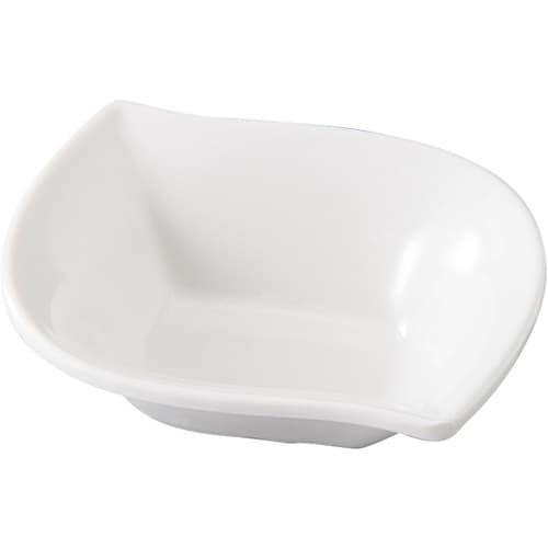 メラミン 79 ウェーブ小皿 白グロス