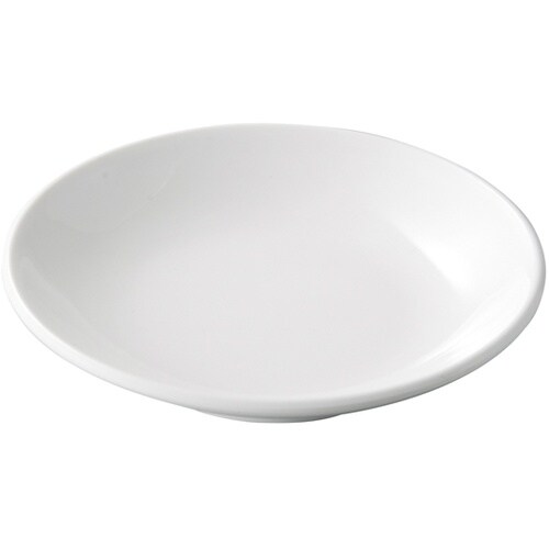 メラミン φ11.6 雅丸浅小皿 白グロ