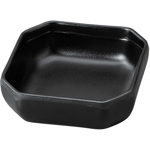 メラミン 11.3 角スミ切鉢 黒マット