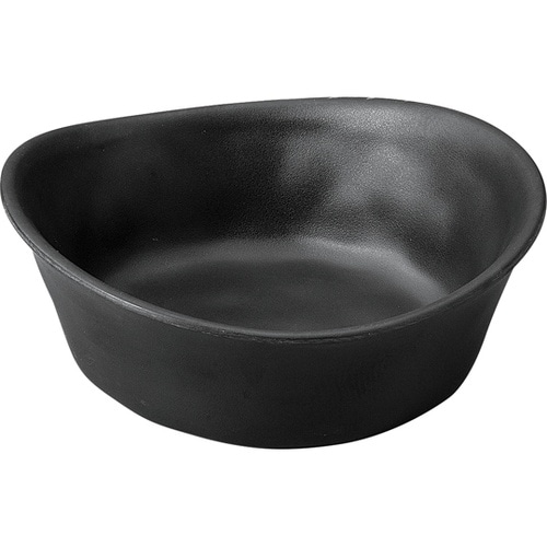 メラミン 13.3 ひねり切立渕反鉢 黒