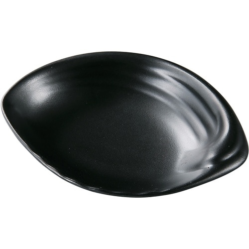 メラミン 13.8 渕反ハマグリ小鉢 黒