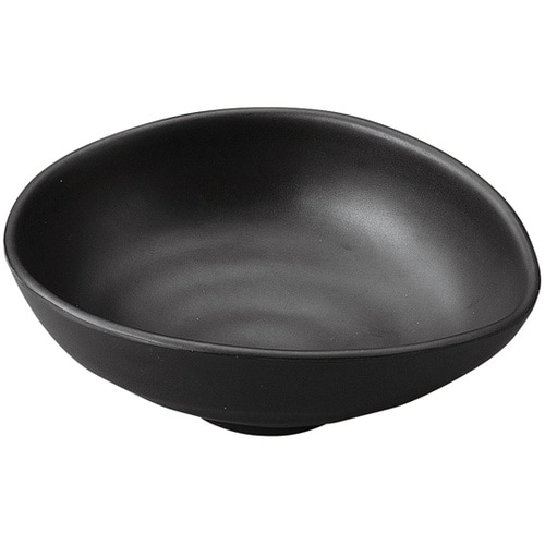 メラミン 17.0 楕円たわみ内筋鉢 黒