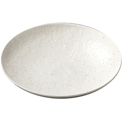 メラミン φ205 ムーン丸盛皿 粉引