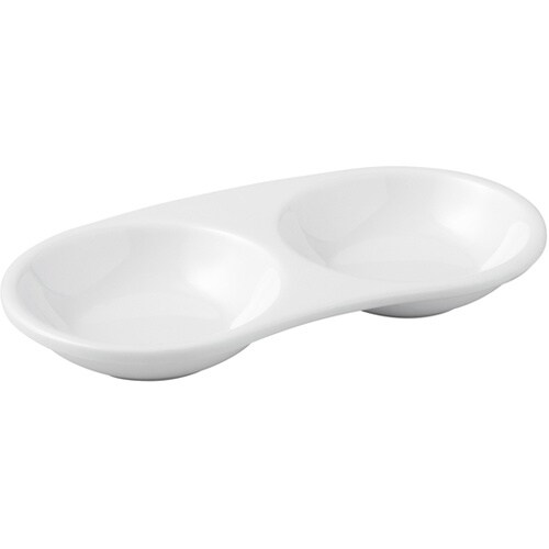 丸二ツ切ミニ皿 白グロス 8336118