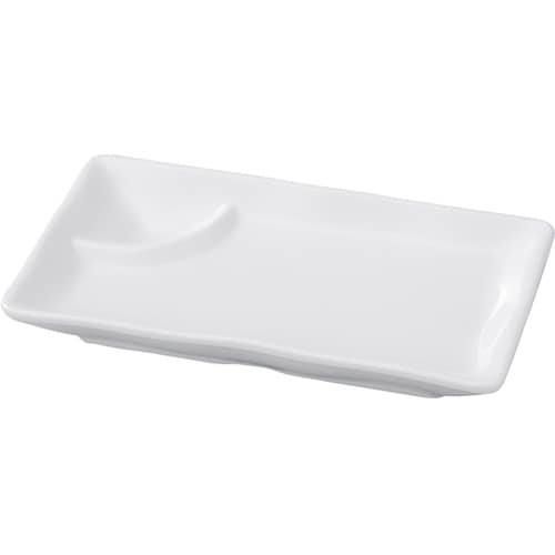 メラミン 19.8 雅タレ付波渕長角皿