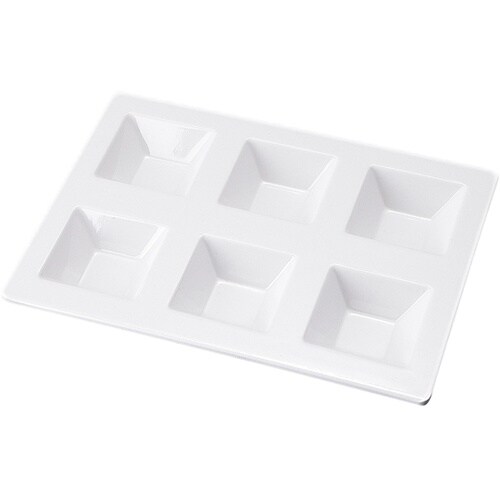 メラミン 190長角六ッ切プレート白 5