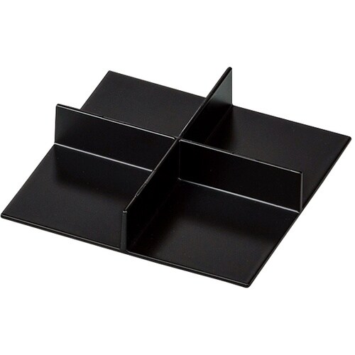 底板付十字仕切マルチプレート 黒艶消し