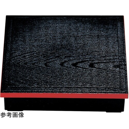 8.5寸 松花堂 黒渕朱(内塗無)(蓋親