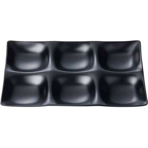 25cm 長角ABS6点プレート 黒艶消