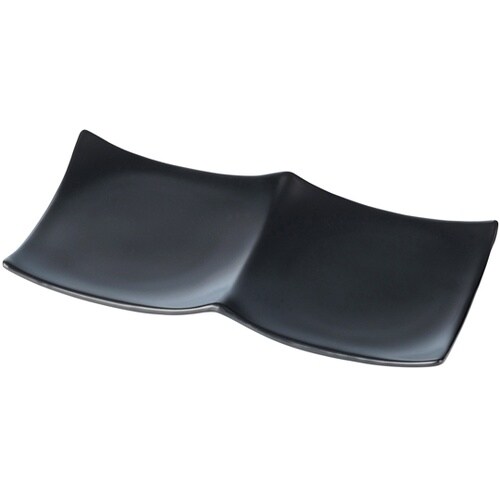 ABS2連プレート 黒艶消(裏黒) 50