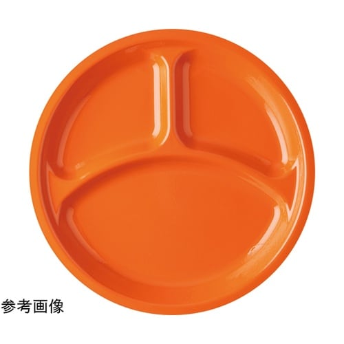 耐熱23cm 丸プレート オレンジ(裏白