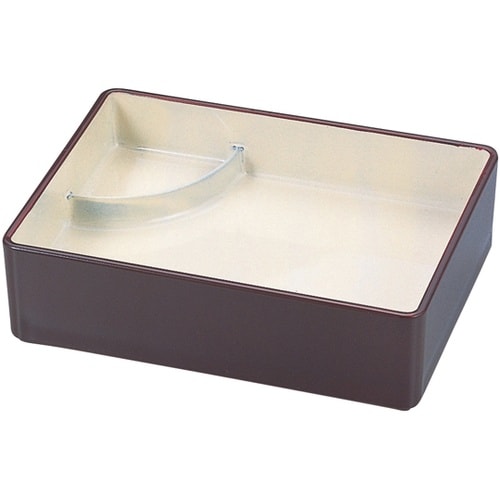 耐熱タレ付長角盛器 溜内クリーム 700