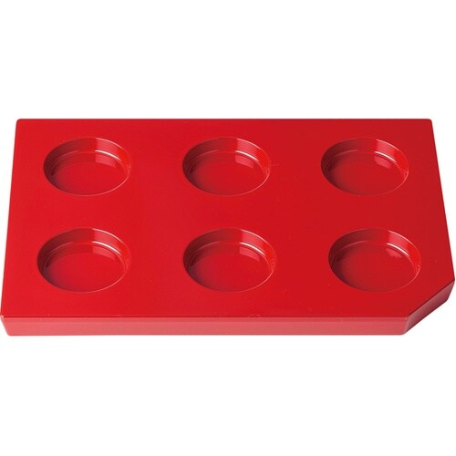 耐熱サークルシックスプレート 紅朱 83