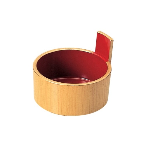 3.5寸 片手盛桶 白木内朱 51352