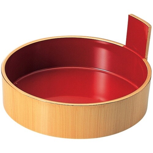 6.5寸 片手盛桶 白木内朱 51352