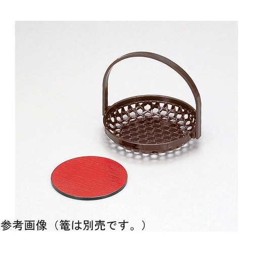 5寸 手提篭用底板 黒/朱 φ113 5