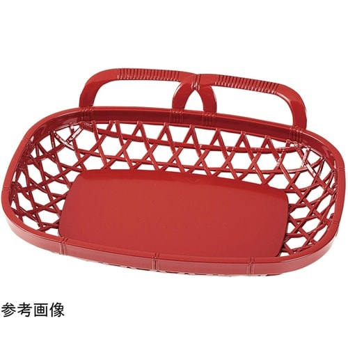 7寸 寿長カゴ朱(全面塗り) 50023