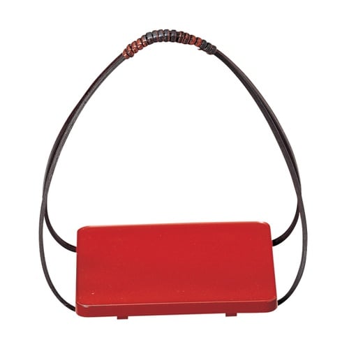 A)むすび型珍味皿 柿朱 5129846