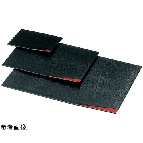 A尺2 長角隅折盛皿 黒隅朱 51077