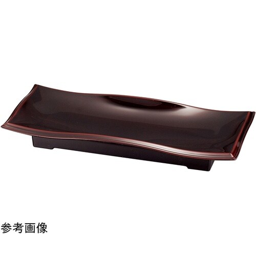 尺2 波渕長手皿新溜裏黒塗り 51030