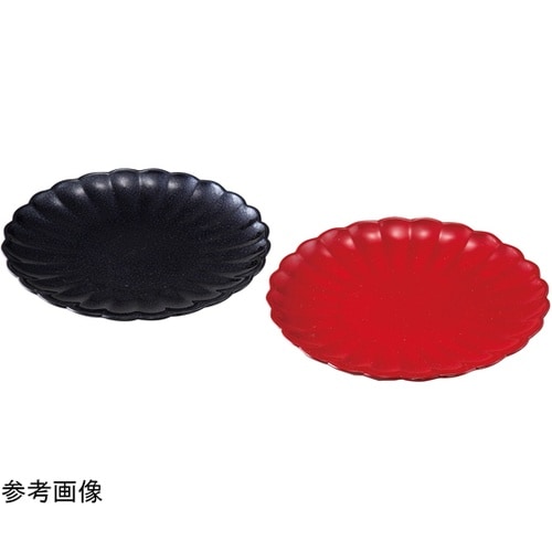 6.5寸 菊丸皿 赤二度塗り 55204