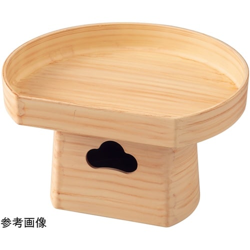 4寸 半月三宝 白木セット 552045