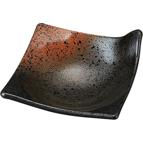 8.5cm 角千鳥深小皿 焼き締め 54