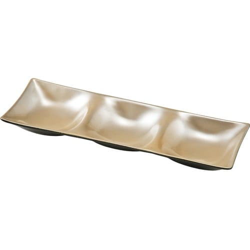 26.2cm 3点薬味皿 黄金銀彩 55