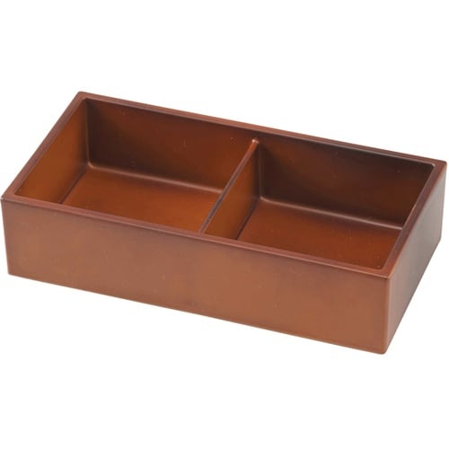 2ッ仕切珍味箱 ブラウン/(裏塗無) 5