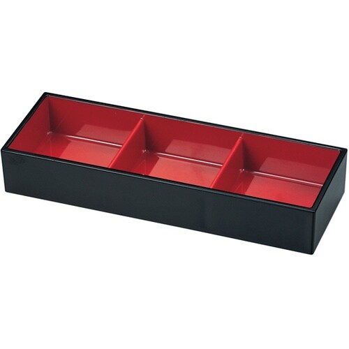 3点珍味箱 黒(内朱) 82010430