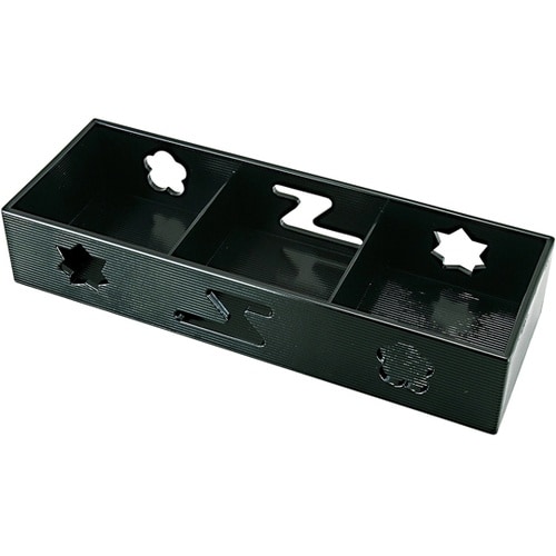 珍味箱 二ッ切(固定)大 黒塗188×8