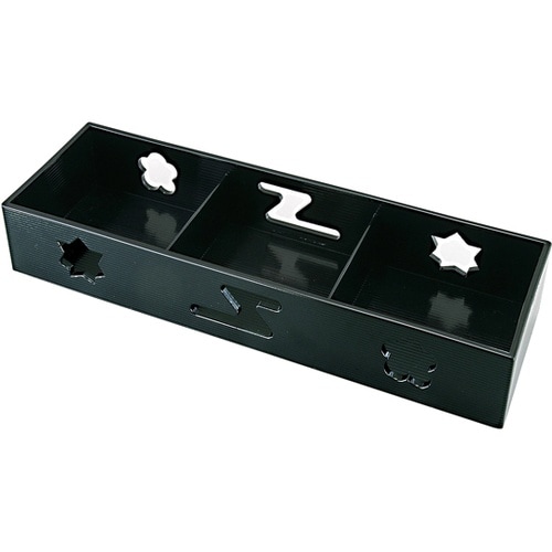 珍味箱 三ッ切(固定)大 黒塗276×8