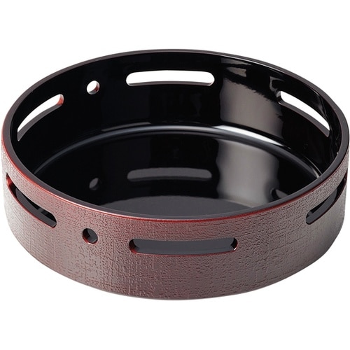 5寸 布目丸すかし盛器 溜 510622