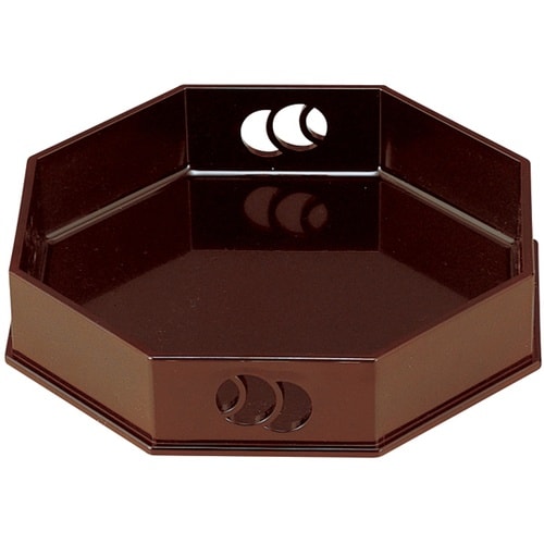 6.5寸 ツボツボ八角盛器 溜 5130