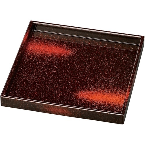 6寸 正角桂盛皿 新雲裏黒塗 50000